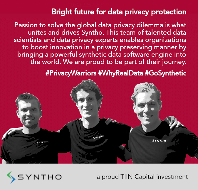 Solusi data sintetis Syntho press release tiin capital