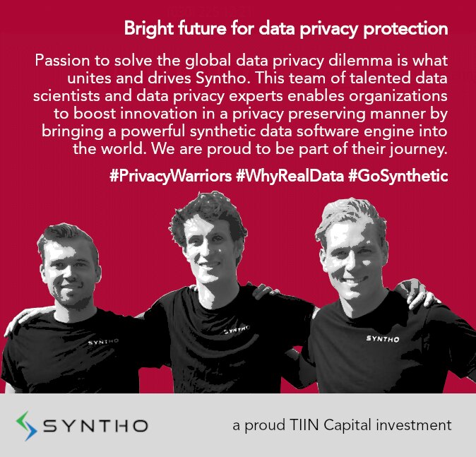 image of the syntho team and synthetic data solution