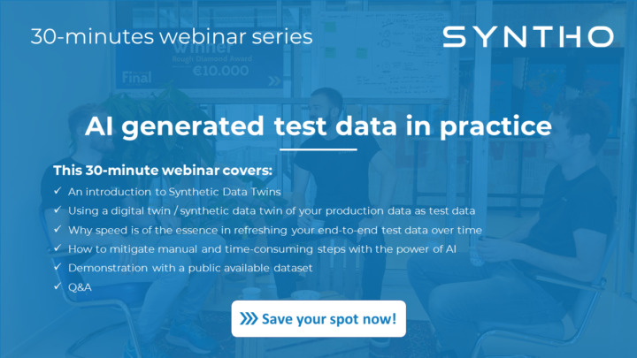 Synthetic test data webinar cover