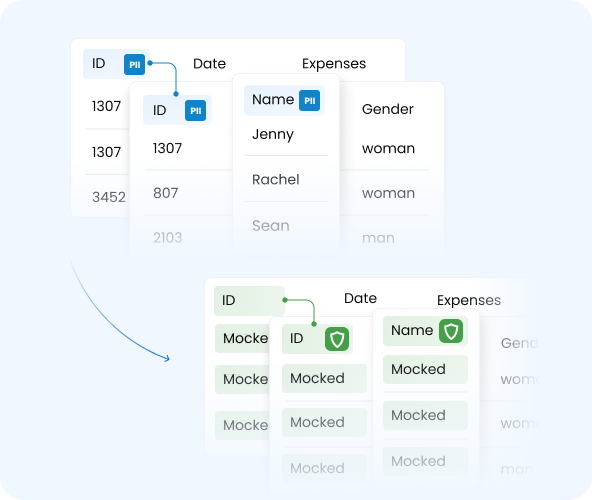consistent mapping with blue background